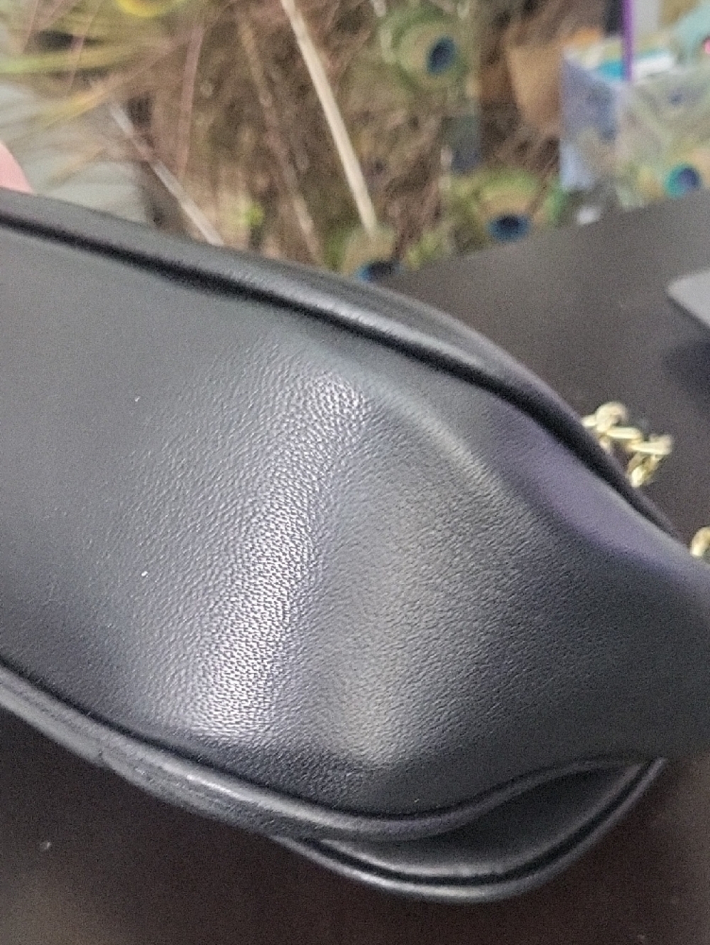 Karl Lagerfeld Black Quilted Shoulder Bag with Gold Chain and Crystal Accents - Picture 8 of 14